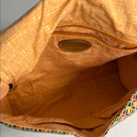 Fossil Orange and Brown Backpack with Timeless Appeal - Picture 8 of 8